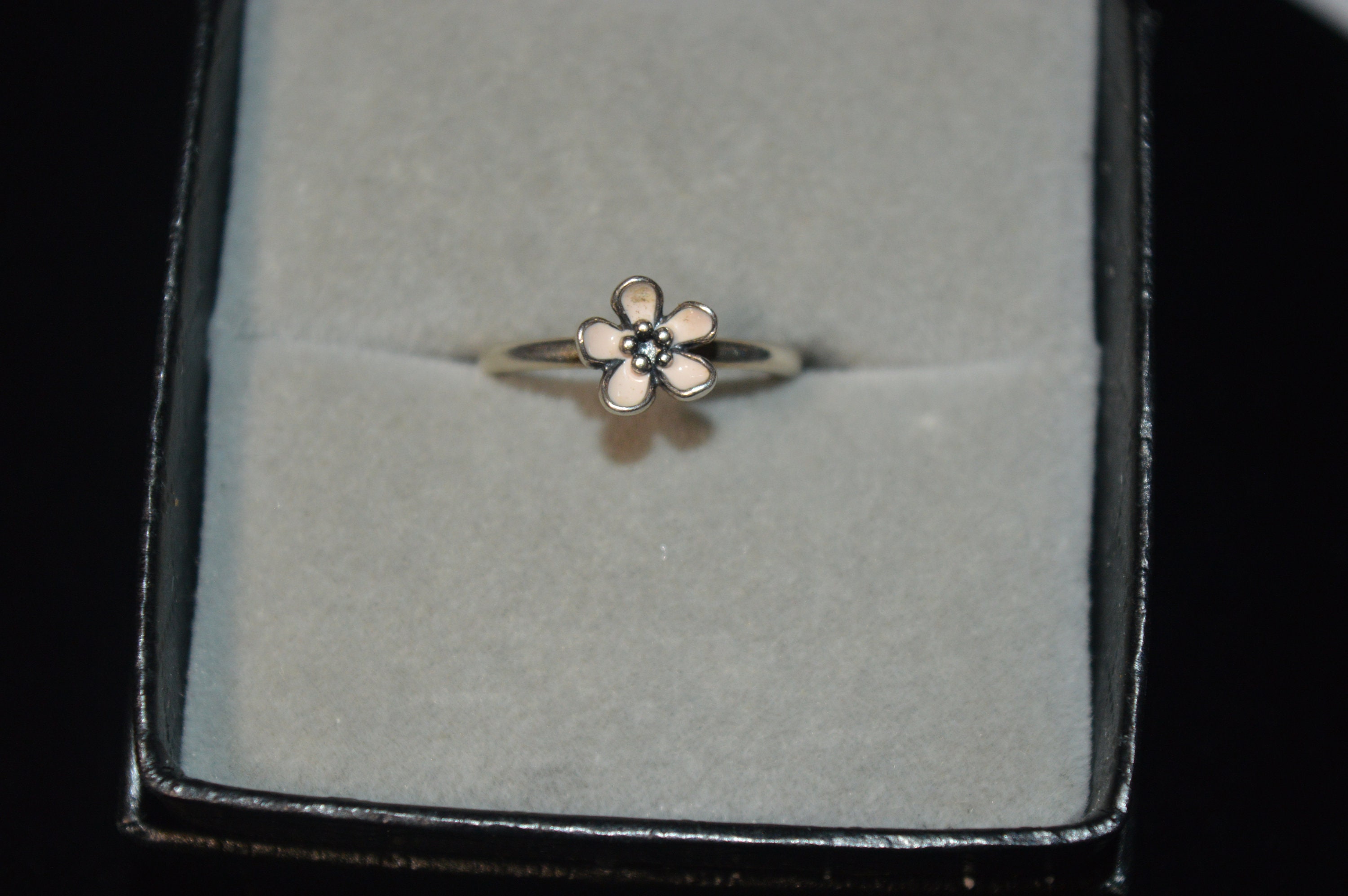 PANDORA Sterling Pink Enamel Flower 
