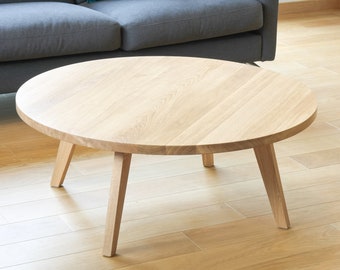 Table Basse Ronde en Chêne - 100cm