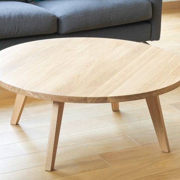 Table Basse Ronde en Chêne - 100cm