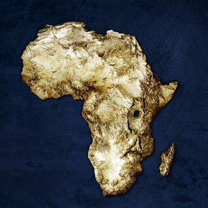 Africa map gold, Africa map wall art, Africa map wall decor, Africa art print, Africa art work, African boho wall art, Contemporary African