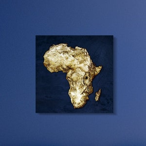 Gold africa map wall art, Africa art work, Africa map art, Africa continent art, Above bed art, Africa map wall hanging, Africa map poster