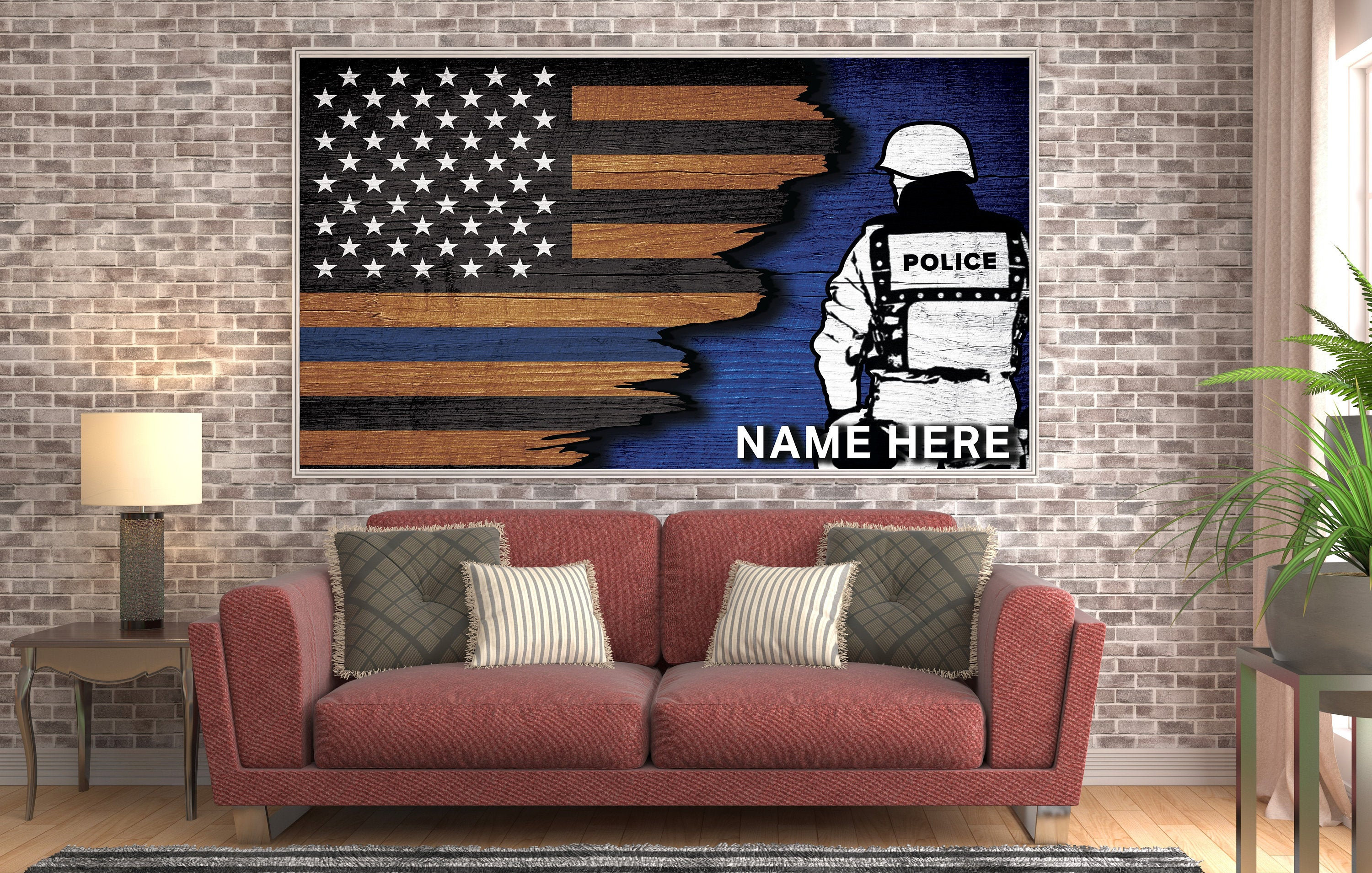 Police Officer Decor Police officer gifts Canvas wall art Etsy