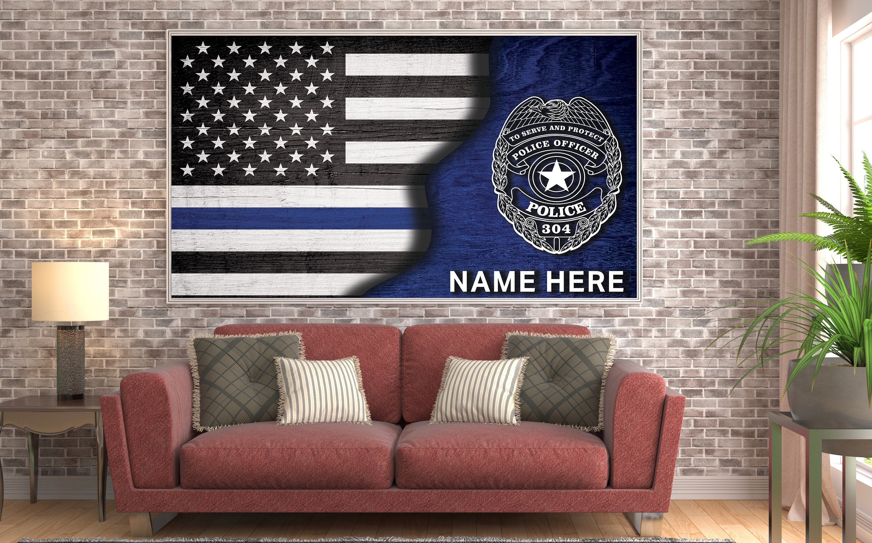 Police Officer Decor Police officer gifts Canvas wall art Etsy