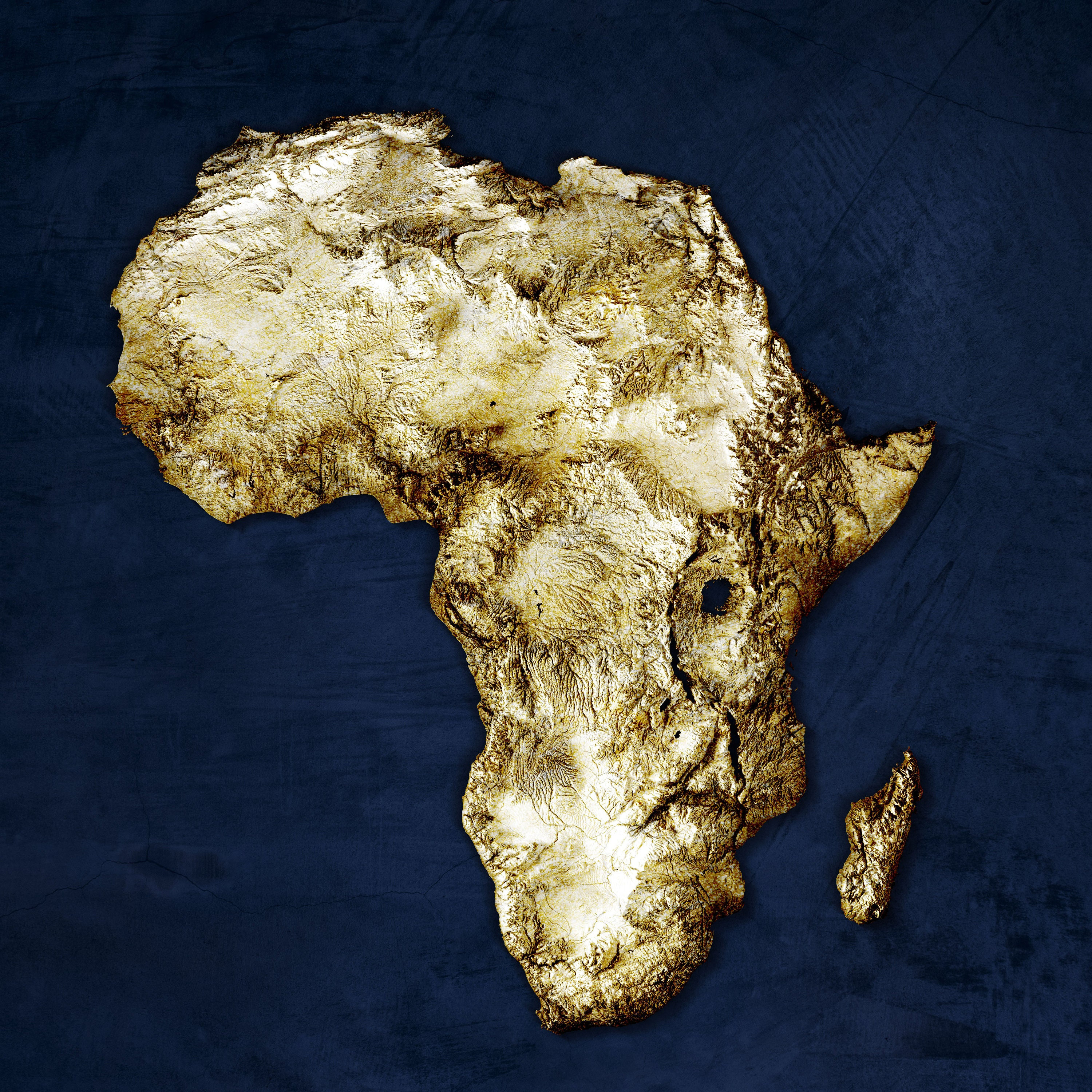Africa Map Gold, Africa Map Wall Art, Africa Map Wall Decor