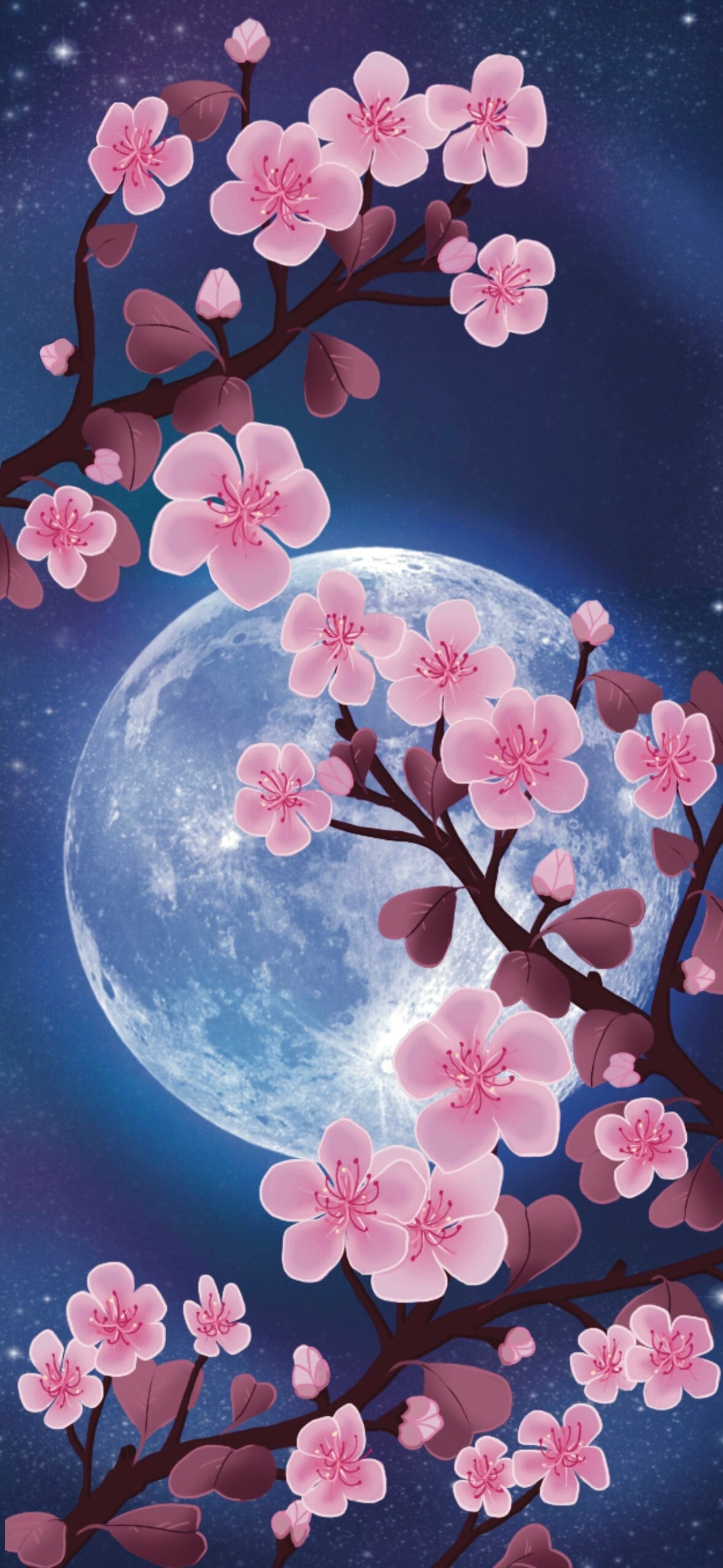 Orange Illustration Cherry Blossom Phone Wallpaper Template and Ideas for  Design  Fotor