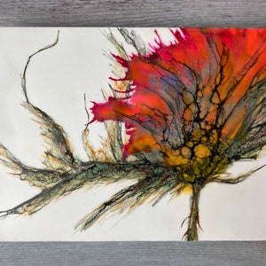 Handmade encaustic titled &quot;Giselle&quot;  / Artist Nikki Bruchet