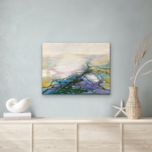 Original encaustic titled &quot;Tranquility ”/ Artist Nikki Bruchet