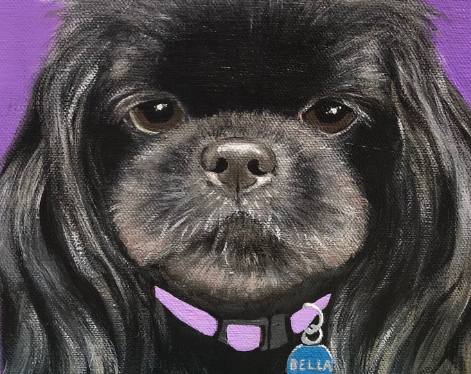 Custom Dog Portrait, Hand painted Custom Pet Portrait, Acrylic Pet portrait, Pet Lovers gift