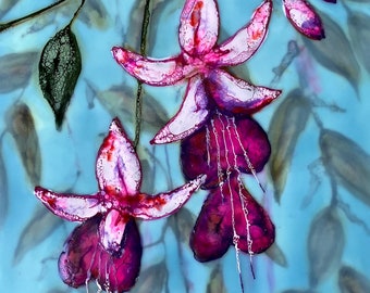 Encaustic - “Fuscia Fusion”/ Artist Nikki Bruchet