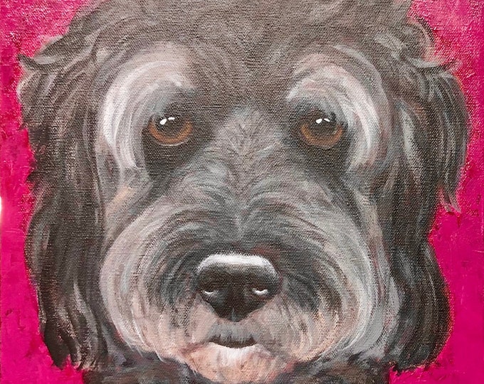 Custom dog portrait , Pet portrait, Pet lovers gift, Acrylic pet portrait