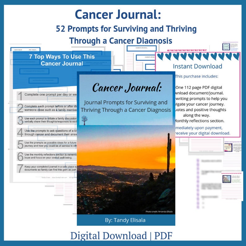 Cancer Journal 52 Powerful List Journal Prompts for Etsy