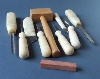 Woodcarving tools Hand forged USSR vintage woodworking gifts tools