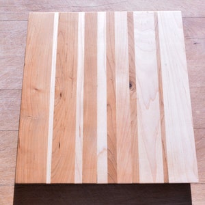 Striped Cutting Board Hand Crafted Cutting Board Chopping Board House Warming Gift Charcuterie Board Cheese Board Hardwood Cutting Board