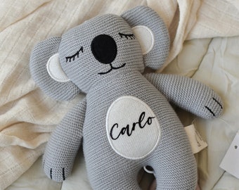 Koala music box with wish melody organic cotton