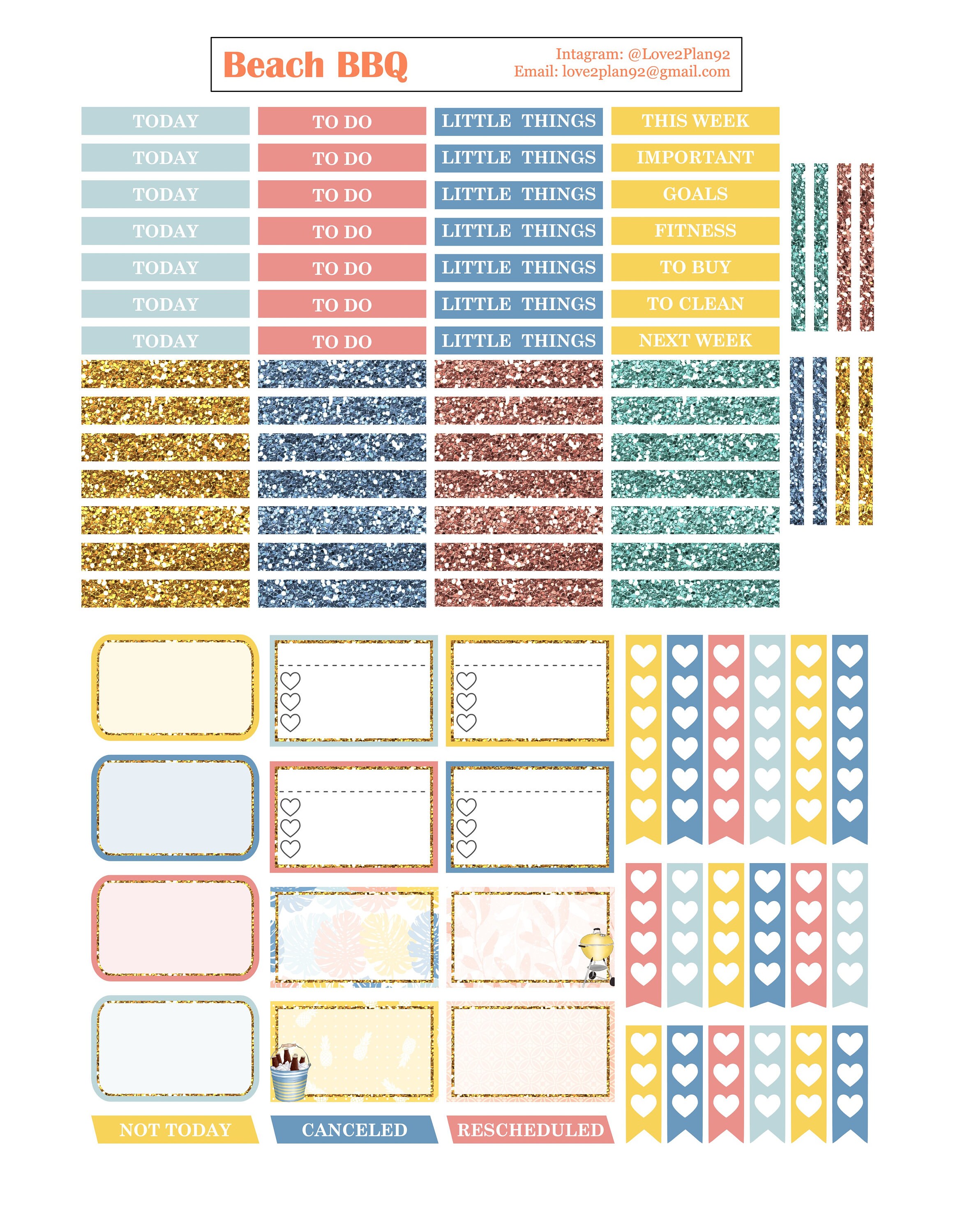 Beach BBQ Recollections Weekly Planner Happy Planner Weekly Stickers EC Beach BBQ Recollections Weekly Planner Happy Planner Weekly Stickers EC
