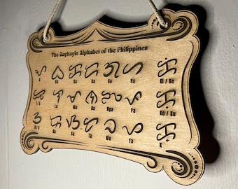 The Complete Baybayin Alphabet / House Decor / Filipino scripture