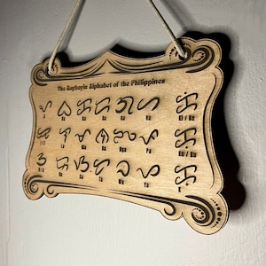 The Complete Baybayin Alphabet / House Decor / Filipino scripture