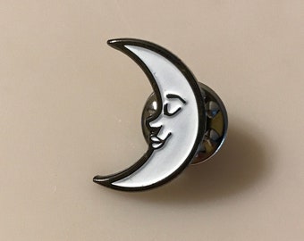 Lady in the Moon Enamel Pin