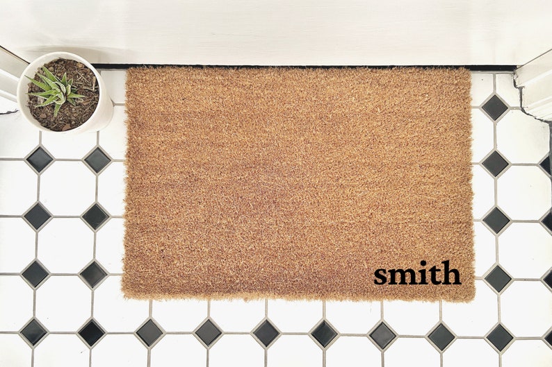 Personalised Door Mat Custom Family Doormat Coir Door Mat Family name