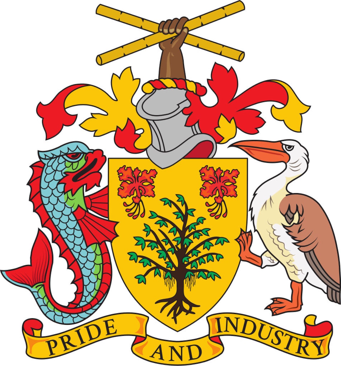 Barbados Flag Coat Of Arms SVG PNG Barbadian Caribbean Etsy