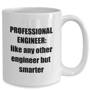 Funny Professional Engineer Mug, Professional Engineer Coffee Mug - Sarcastic Engineering Tea, Coffee Cup Gift Idea