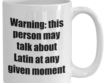 Caneca latina, caneca de professor latino, presente de professor latino, língua latina - xícara de chá de café latino engraçado