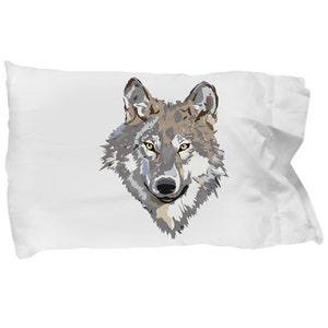 Wolfskopf Kissenhülle, Wolfskopf Kissenhülle, Tier Kissenhülle