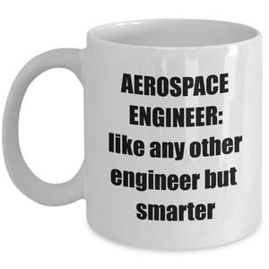 Aerospace Engineer Mug, Sarcastic, Funny Aerospace Engineering Coffee Mug Gift Idea image 1