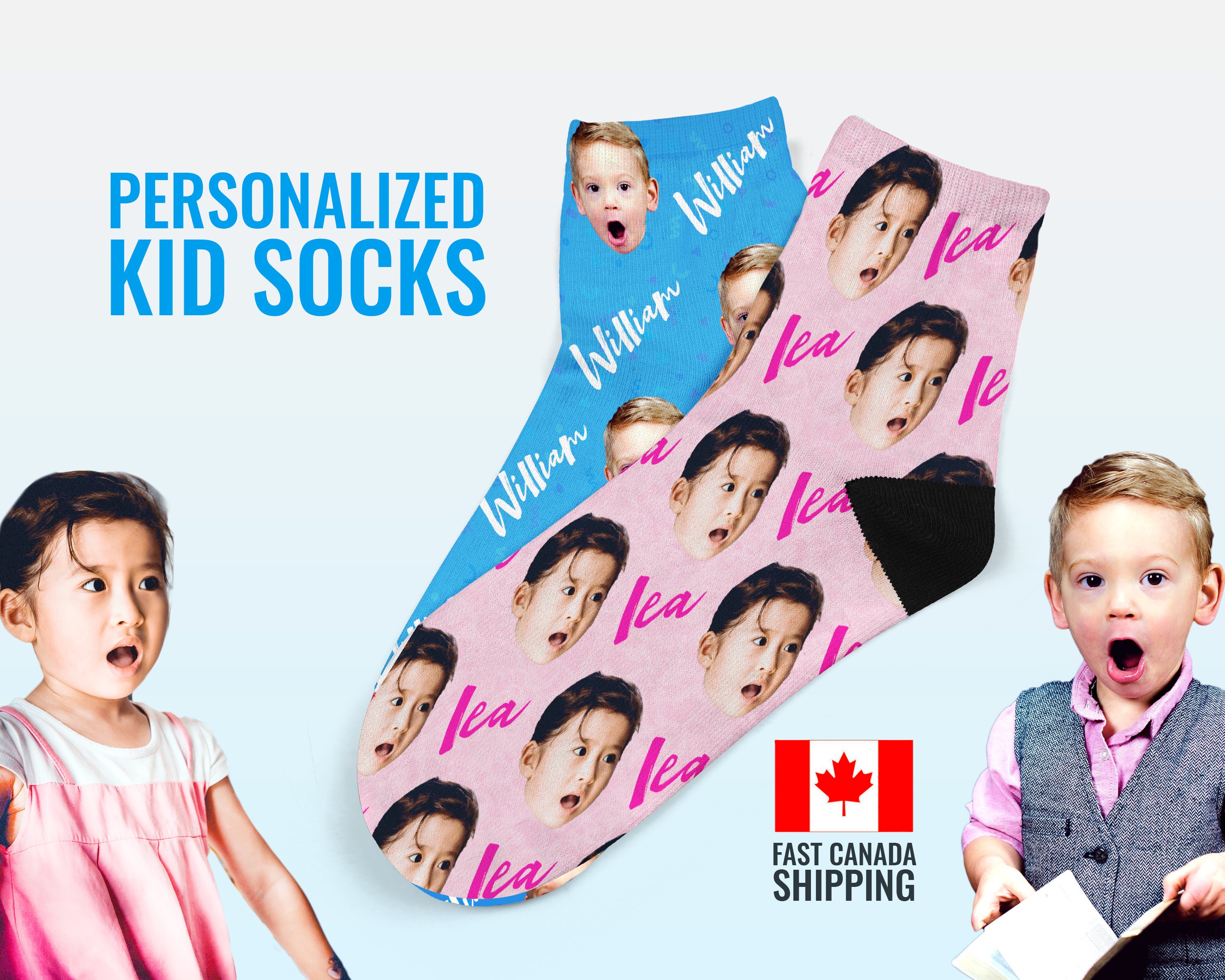 Personalized Socks Design for Kids Etsy