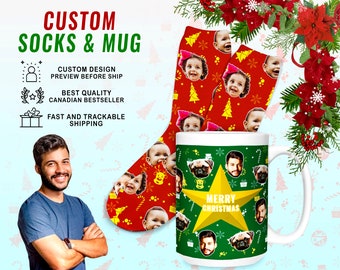 Personalized Christmas Bundle: Socks & Mug