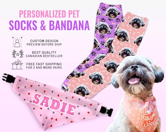 Personalized Pet Socks & Bandana