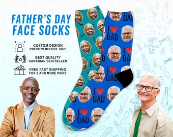 Personalized Father's Day Face Sock