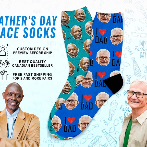 Personalized Father's Day Face Sock