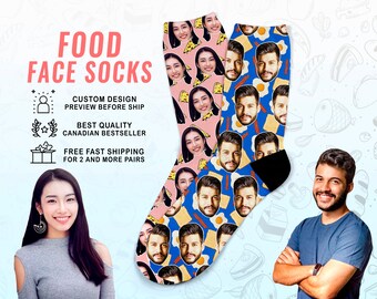 Personalized Food Face Sock