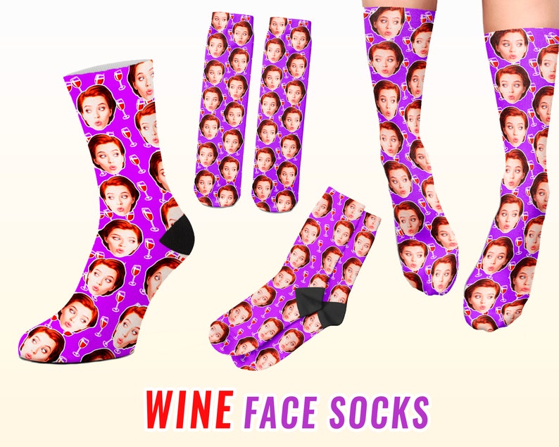 Personalized Drinks Face Sock image 2