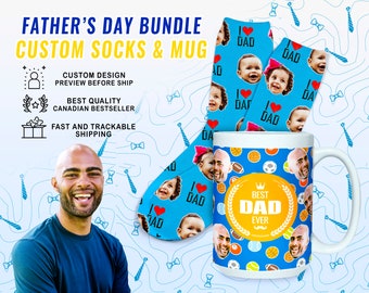 Personalized Father's Day Bundle: Socks & Mug