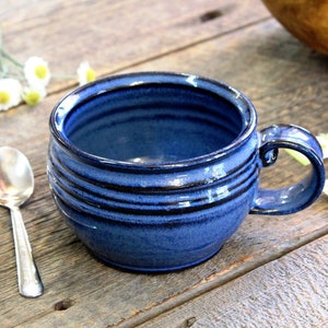 Coffee mug – Pottery large round coffee mug, 575 ml pottery mug, Latte mug, Soup bowl, Ceramic, Stoneware, Handmade, Wheel thrown