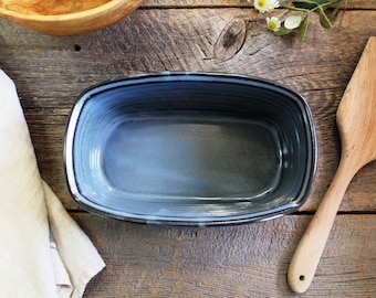 Loaf pan – Pottery 14x22 cm loaf pan, Square deep dish, Casserole dish, Baking dish, Ceramic, Stoneware, Handmade, Wheel thrown