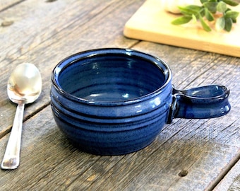 Soup bowl – Pottery French onion soup mug with handle, 650 ml soup bowl, Chowder mug, Soup mug, Ceramic, Stoneware, Handmade, Wheel thrown