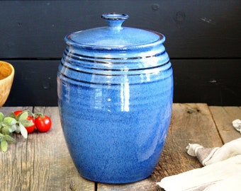 Extra large jar – Pottery extra large rounded jar, 4,5L ceramic jar, Pottery crock, Canister set, Ceramic, Stoneware, Handmade, Wheel thrown