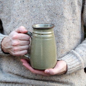 Extra large coffee mug - Pottery 750ml cone-shaped beer mug, Jumbo mug, Tankard, Stein, Pint, Ceramic, Stoneware, Handmade, Wheel thrown