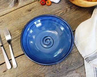 Pasta bowl – Pottery pasta bowl, 1 L shallow bowl, Salad bowl, Poke bowl, Noodle bowl, Ceramic, Stoneware, Handmade, Wheel thrown
