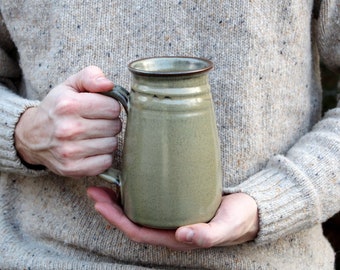 Extra large coffee mug - Pottery 750ml cone-shaped beer mug, Jumbo mug, Tankard, Stein, Pint, Ceramic, Stoneware, Handmade, Wheel thrown