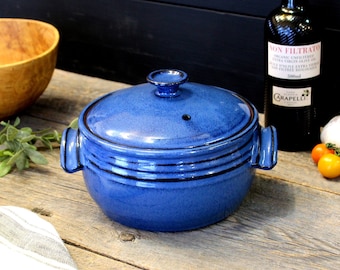 Casserole dish – Pottery medium casserole dish with lid, 2 L lidded cooking dish, Baking dish, Ceramic, Stoneware, Handmade, Wheel thrown