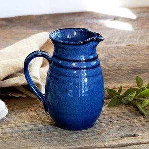 Creamer – Pottery cream jug, 400 ml milk jug, Small pitcher, Pottery jug, Ceramic jug, Ceramic, Stoneware, Handmade, Wheel thrown