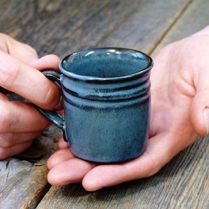 Espresso mug – Pottery straight expresso mug, 130 ml pottery mug, Small coffee cup, Ceramic, Stoneware, Handmade, Wheel thrown