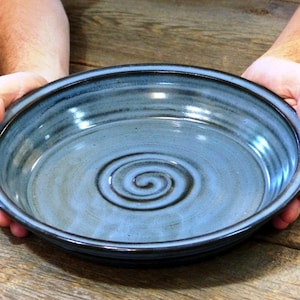 Pie plate – Pottery standard pie dish, 24,5 cm pie plate, Casserole dish, Pie pan, Baking dish, Ceramic, Stoneware, Handmade, Wheel thrown