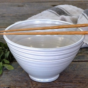 Noodle bowl – Pottery large soup bowl, 1 L noodle bowl, Poke bowl, Salad bowl, Pho bowl, Ceramic, Stoneware, Handmade, Wheel thrown