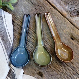 Chinese spoon – Pottery 18 cm duck spoon, Pottery Chinese spoon, Ceramic Chinese Spoon, Pottery spoon, Stoneware, Handmade, Slab rolled