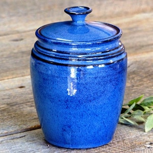 Medium jar – Pottery medium rounded jar with lid, 1,7 L ceramic jar, Pottery crock, Canister set, Ceramic, Stoneware, Handmade, Wheel thrown